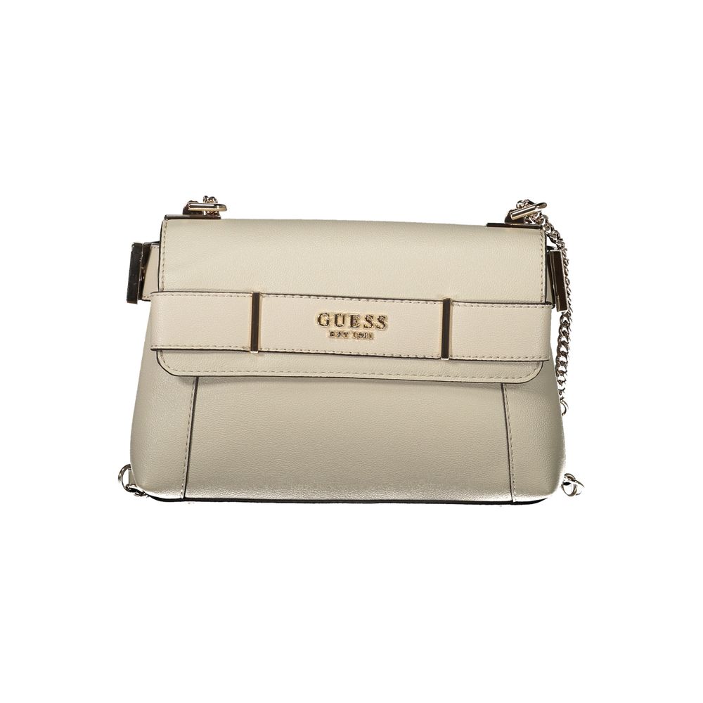 Guess Jeans Beige Polyethylen Frauen Handtasche